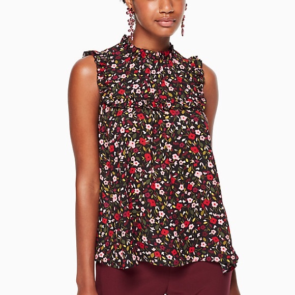 kate spade boho ruffle top - Picture 1 of 4